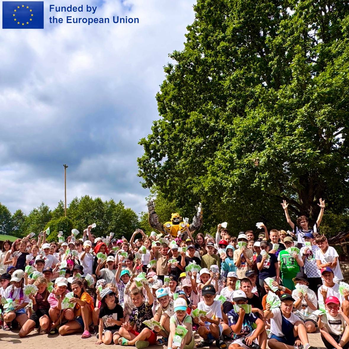 Children taking part in Young Champ Camp — one of Europe’s largest Russian-speaking kids’ camps
